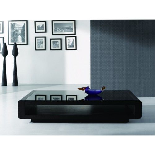 Contemporary dark oak rectangular coffee table Tosa