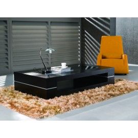 Contemporary dark ash rectangular coffee table Nakata