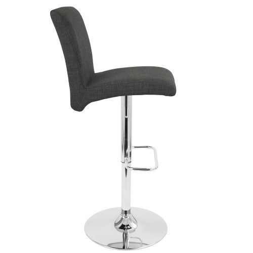 Contemporary Bar stool in Charcoal Tintori LumiSource - 3