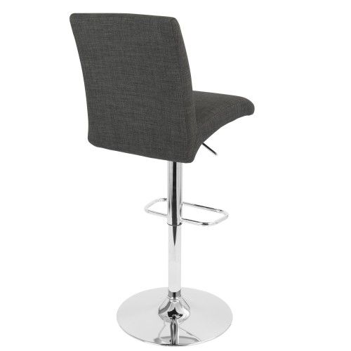 Contemporary Bar stool in Charcoal Tintori LumiSource - 4