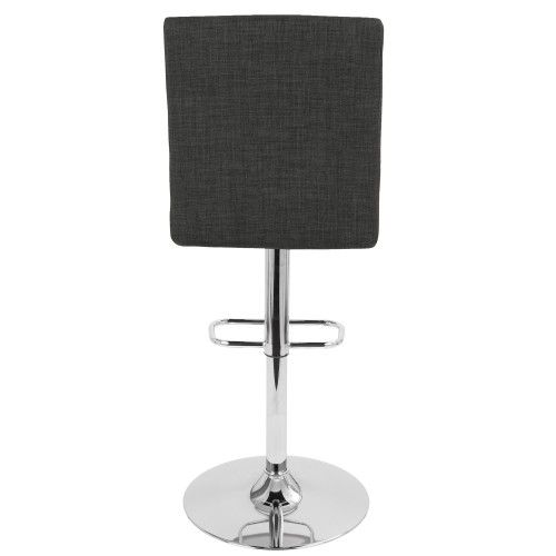 Contemporary Bar stool in Charcoal Tintori LumiSource - 5