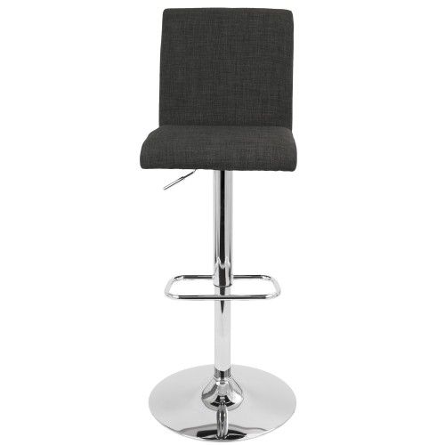 Contemporary Bar stool in Charcoal Tintori LumiSource - 6