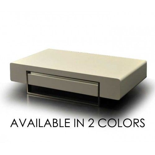 Modern white coffee table with drawer Rimini