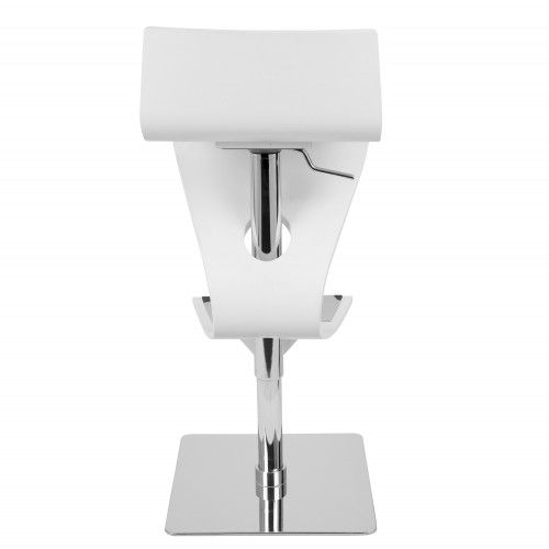 Height Adjustable Contemporary Barstool in White Viva LumiSource - 5