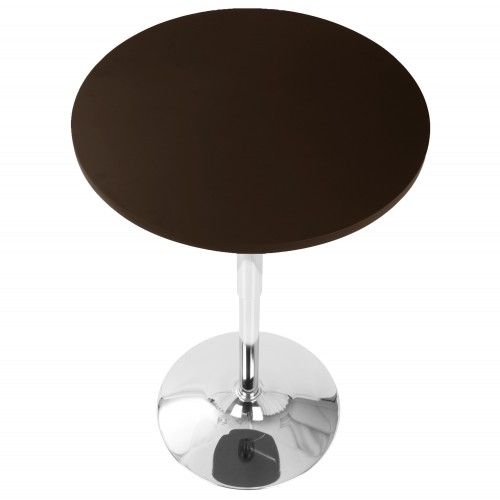 Height Adjustable Contemporary Bar Table in Brown Elia LumiSource - 2