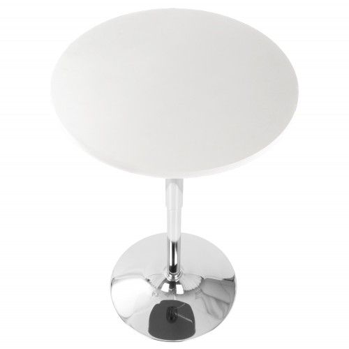 Height Adjustable Contemporary Bar Table in White Elia LumiSource - 2