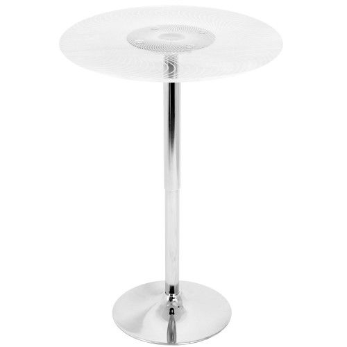 Light Up and Height Adjustable Contemporary Bar Table in Multi Spyra 