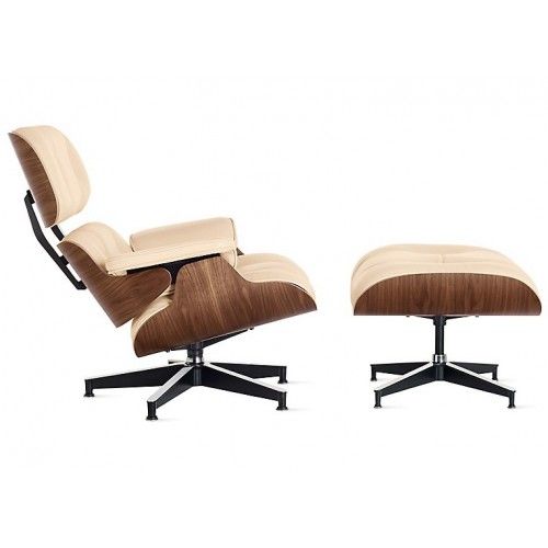 Modern Leather Lounge Chair and Ottoman Empire