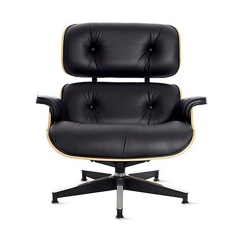 Modern Leather Lounge Chair and Ottoman Empire