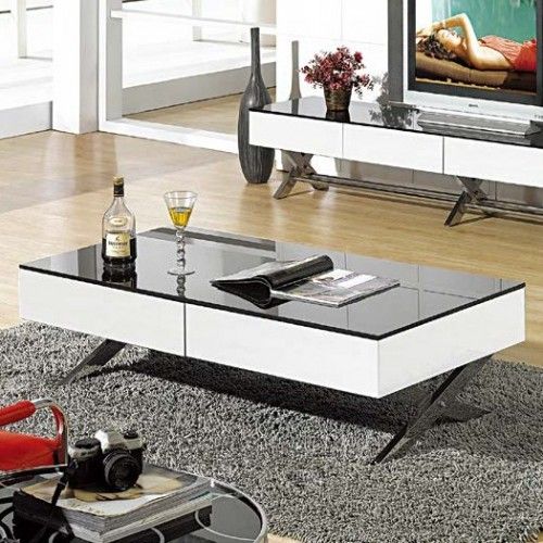Modern coffee table with drawers Genoa