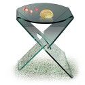 Contemporary glass side table Zibello