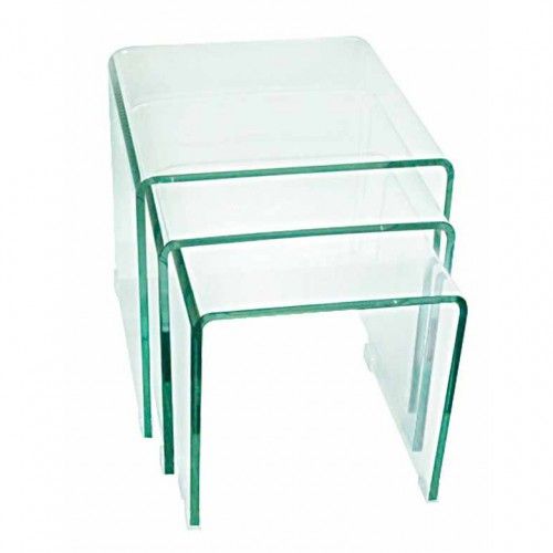 Modern glass nesting table Medolla