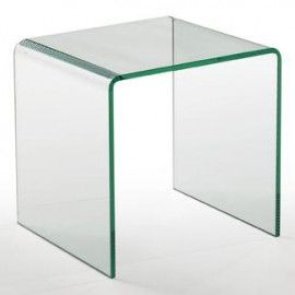 Contemporary glass end table Lioni
