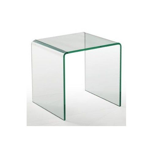 Contemporary glass end table Lioni