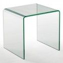Contemporary glass end table Lioni