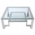 Modern square glass coffee table Fabiana