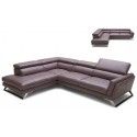 Modern brown leather sectional Will
