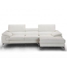 Modern white leather sectional Alice