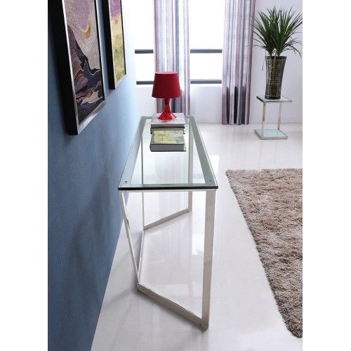 Modern glass console table Enos
