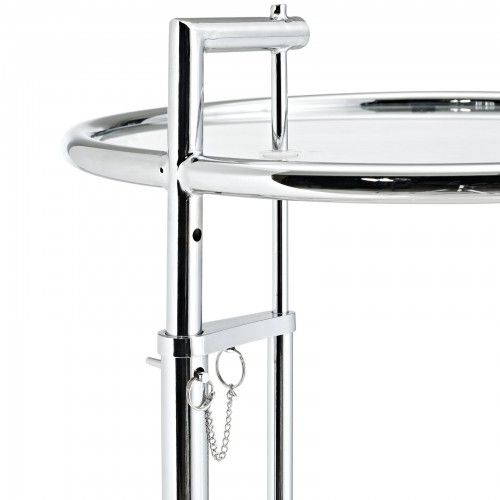 Modern Glass and Chrome Side Table Eileen