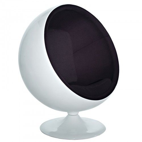 Modern ball shaped lounge chair inspired by Eero Aarnio design