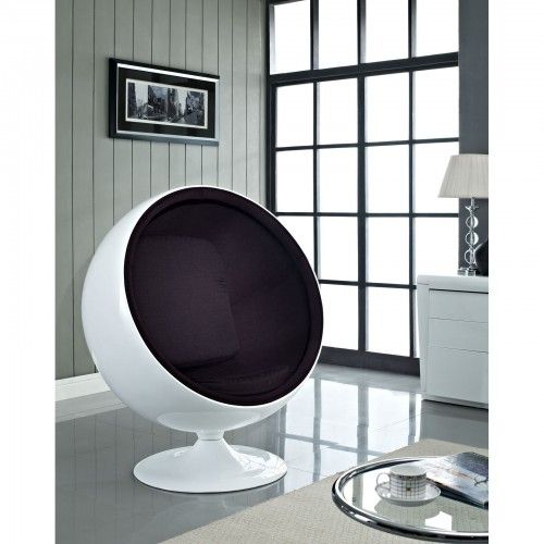 Modern ball shaped lounge chair inspired by Eero Aarnio design