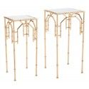 Set of 2 Side Tables Bamboo