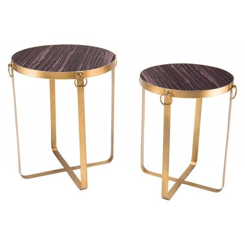 Set of 2 Side Tables Onix