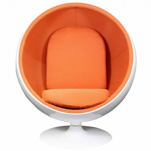 Modern ball shaped lounge chair inspired by Eero Aarnio design