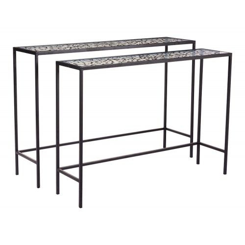 Set of 2 Modern Console Tables Web