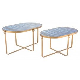 Set of 2 Modern Side Tables Zaphire