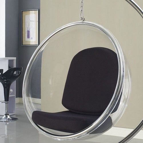 Modern hanging lounge chair inspired by Bubble design