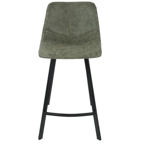 Set of 2 Industrial Counter Stools in Green PU Outlaw LumiSource - 2