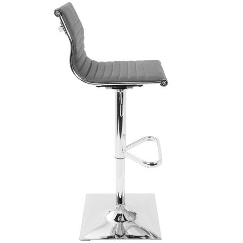Contemporary Height Adjustable Barstool in Grey Master LumiSource - 4