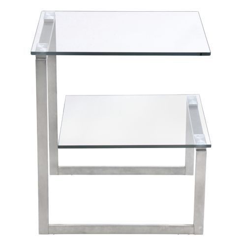 Modern Side Table with Shelf Ivy