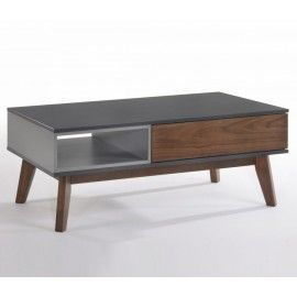 Modern grey and walnut coffee table Toronto