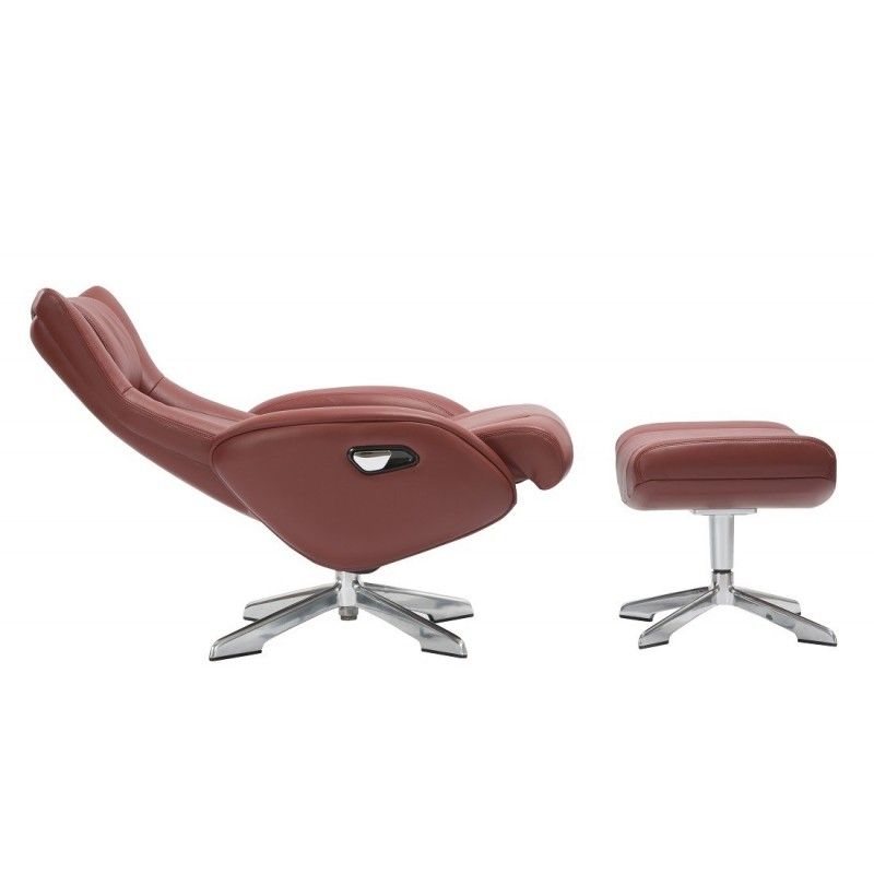 Modern Red Leather Lounge Chair, Modern Red Leather Chair