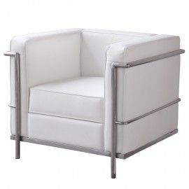 Modern White Leather Club Chair Denmark