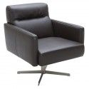 Modern brown leather lounge chair Jackson