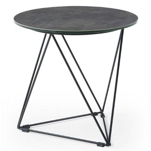 Modern grey round side table Magnum