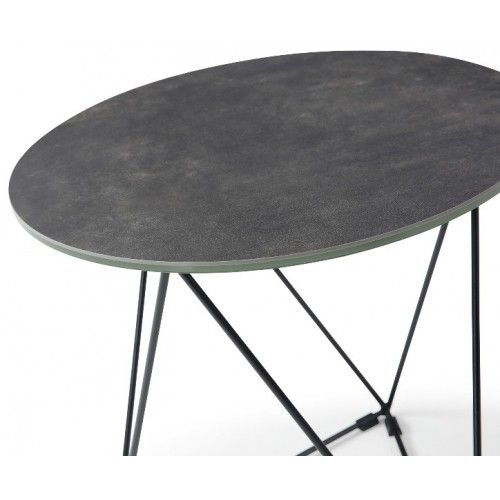 Modern grey round side table Magnum