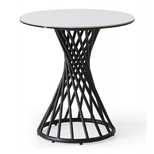Modern White Round Side Table Esperia
