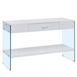 Contemporary white console table with drawer Alicante