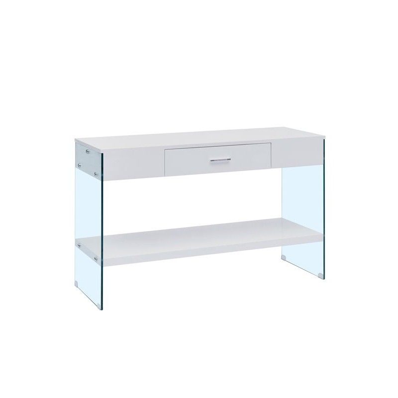 Contemporary White Console Table, White Console Table With Drawers