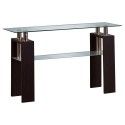 Modern glass console table with shelf Zaragoza