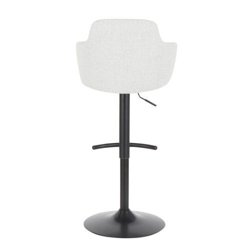 Height Adjustable Bar stool in Black and Light Grey Boyne