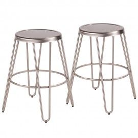 Set of 2 Metal Counter Stools Avery