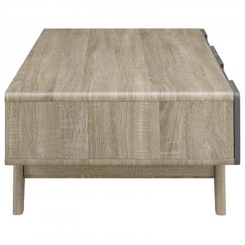 Modern Natural and Grey Coffee Table with drawers Origin