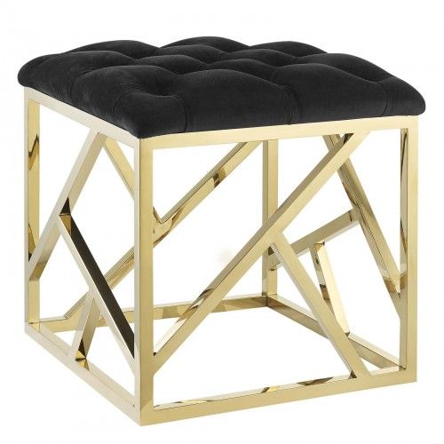 Modern Ottoman Intersperse in Gold Black