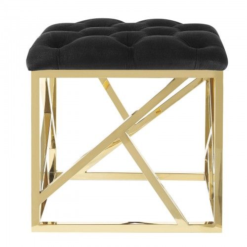 Modern Ottoman Intersperse in Gold Black